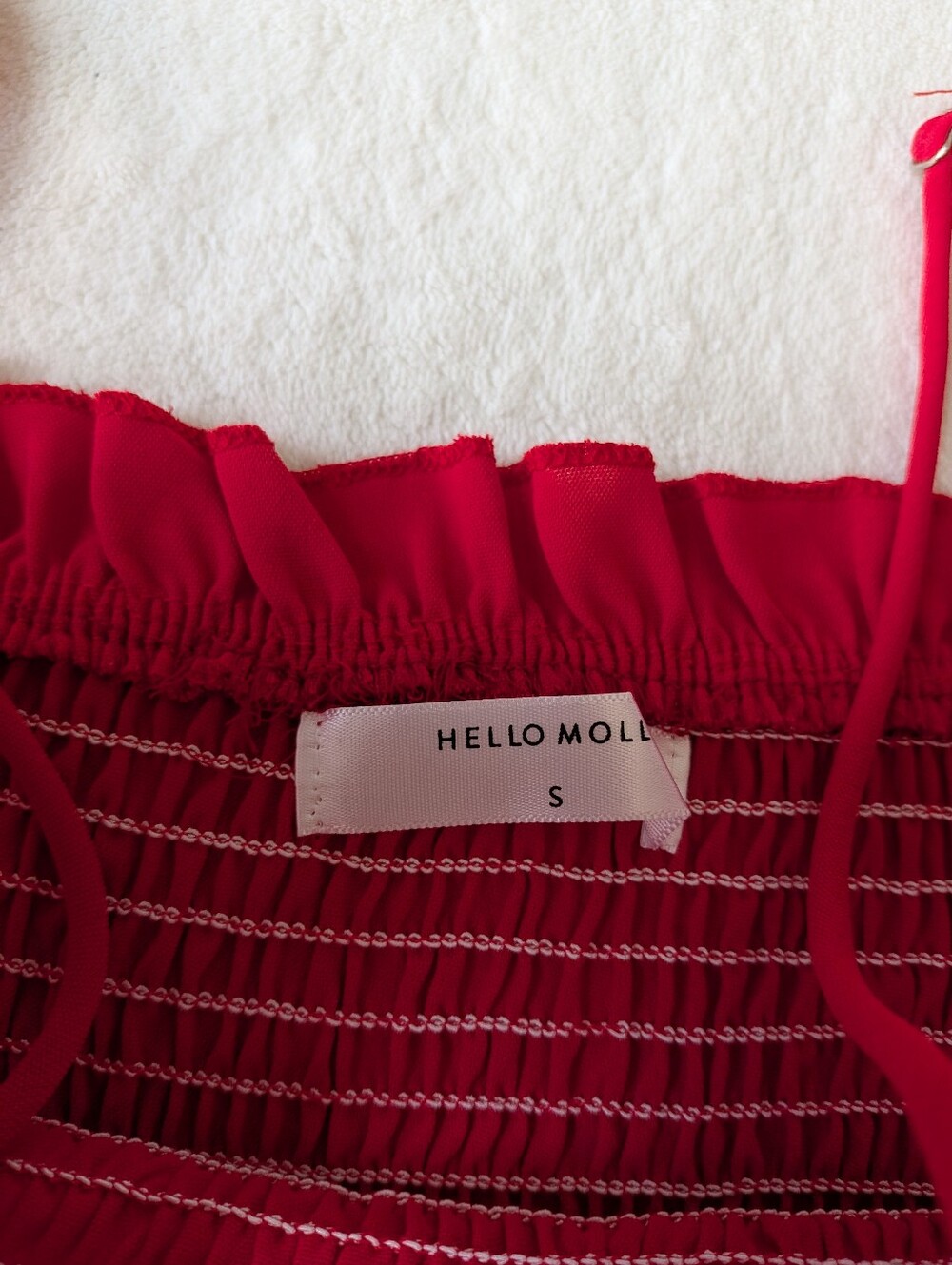 Hello Molly Red Ruffle Mini Dress - Picture 3 of 3